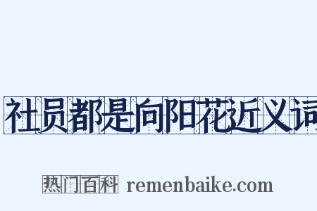 社员都是向阳花近义词是什么意思的图片